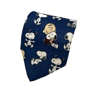 Vintage Charlie Brown and Snoopy Tie Peanuts‎ “Man’s Best Friend” Blue